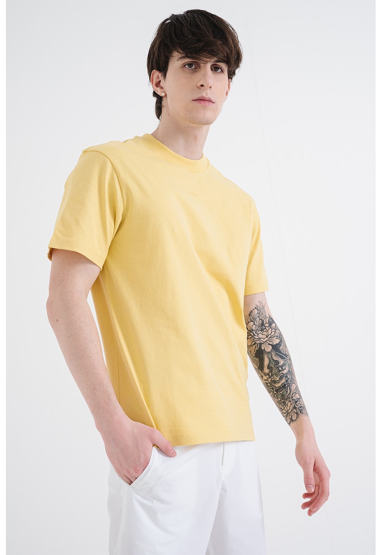 Tricou relaxed fit de bumbac Dapolino - Galben sofran