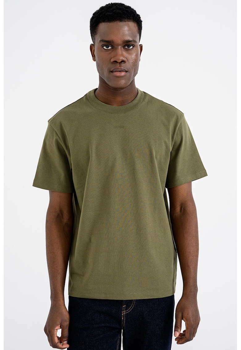 Tricou relaxed fit de bumbac Dapolino - Verde/Kaki inchis