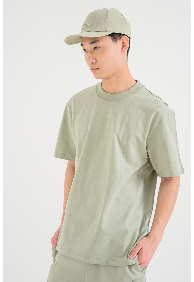 Tricou cu decolteu la baza gatului - Verde pal