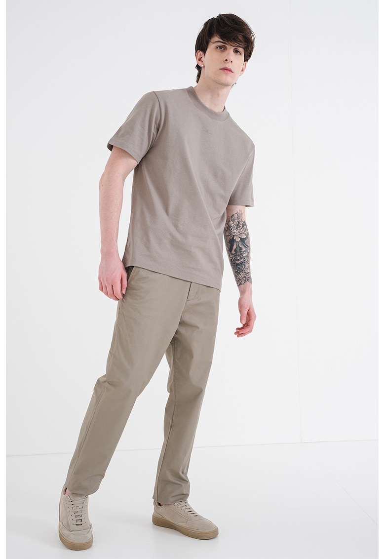 Tricou relaxed fit de bumbac Dapolino - Maro deschis