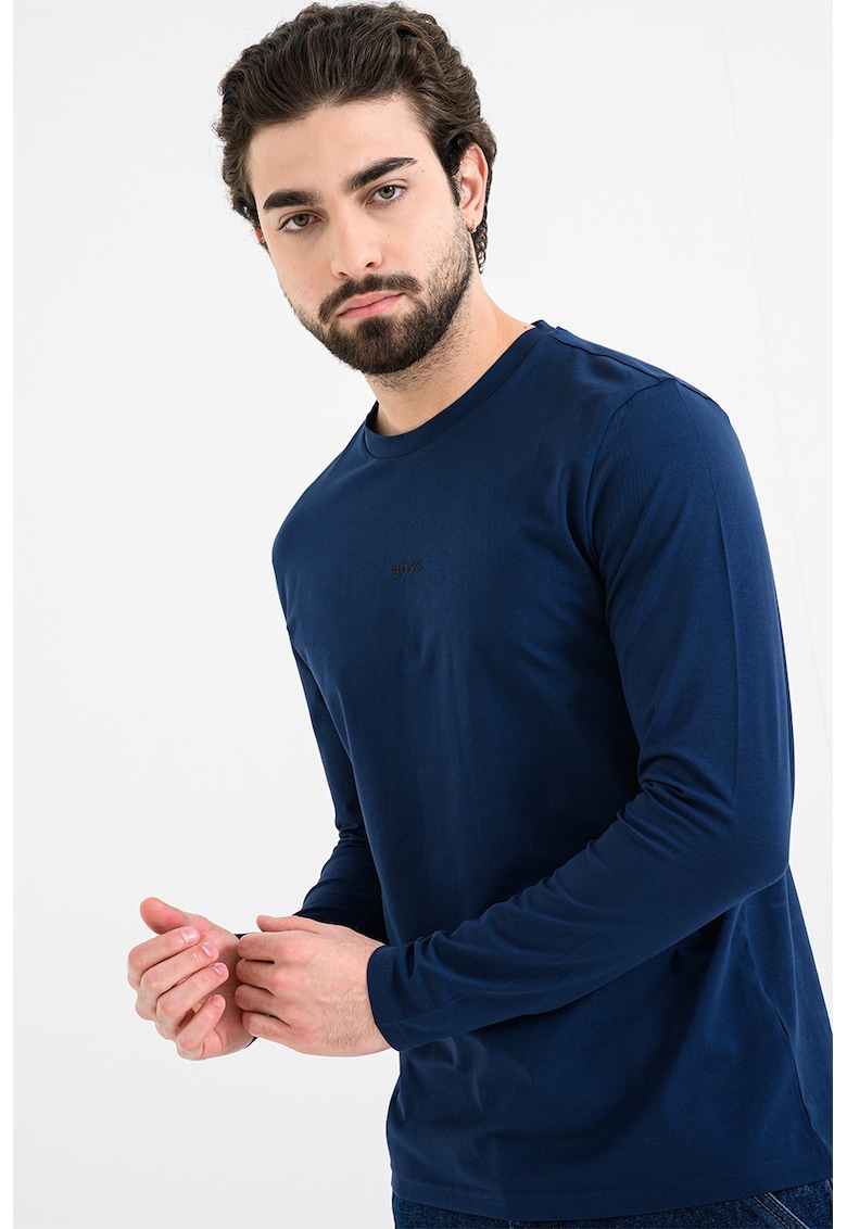 Bluza cu decolteu la baza gatului Chark - Albastru inchis