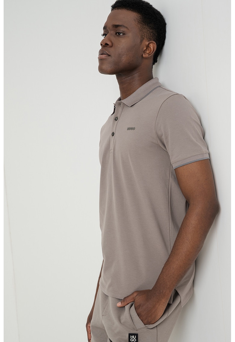 Tricou polo slim fit Dinoso - Maro taupe
