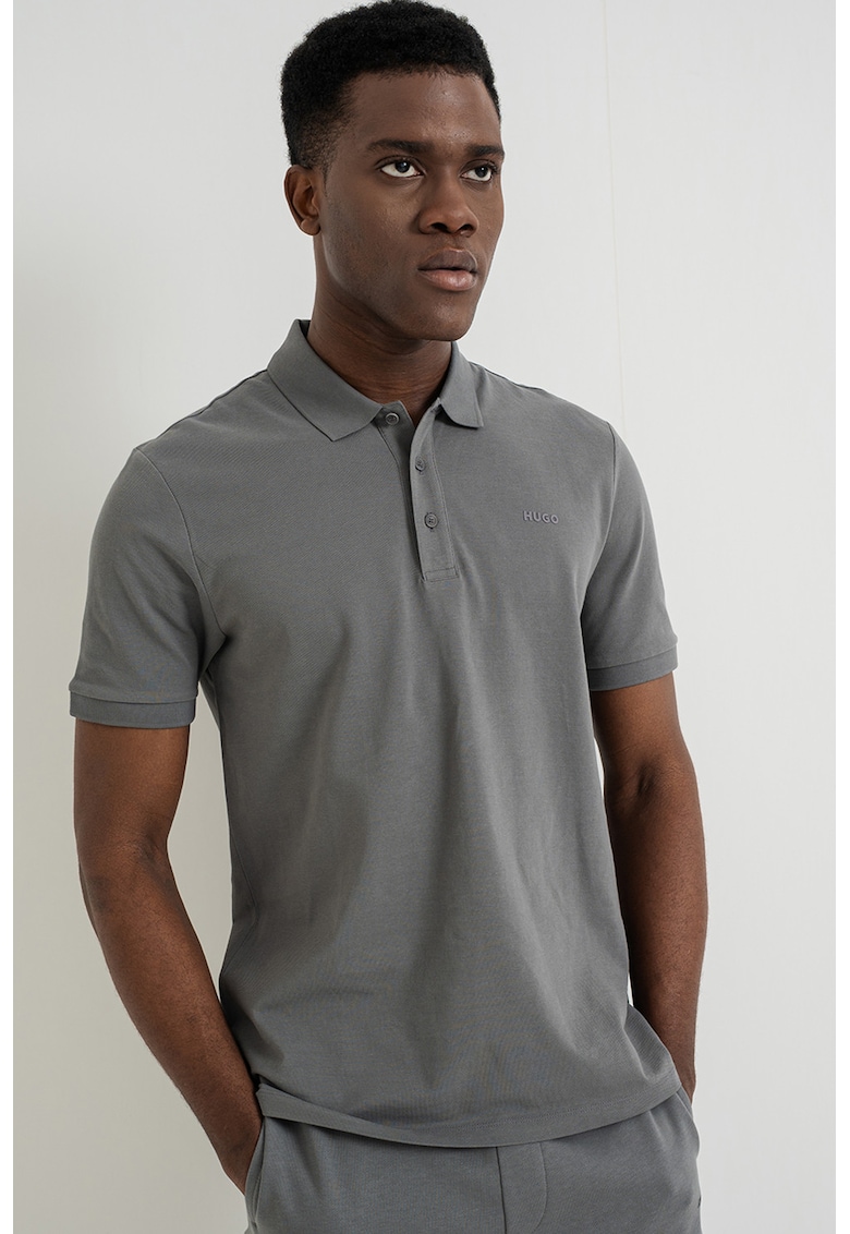 Tricou poloe de bumbac pique Donos - Verde sparanghel