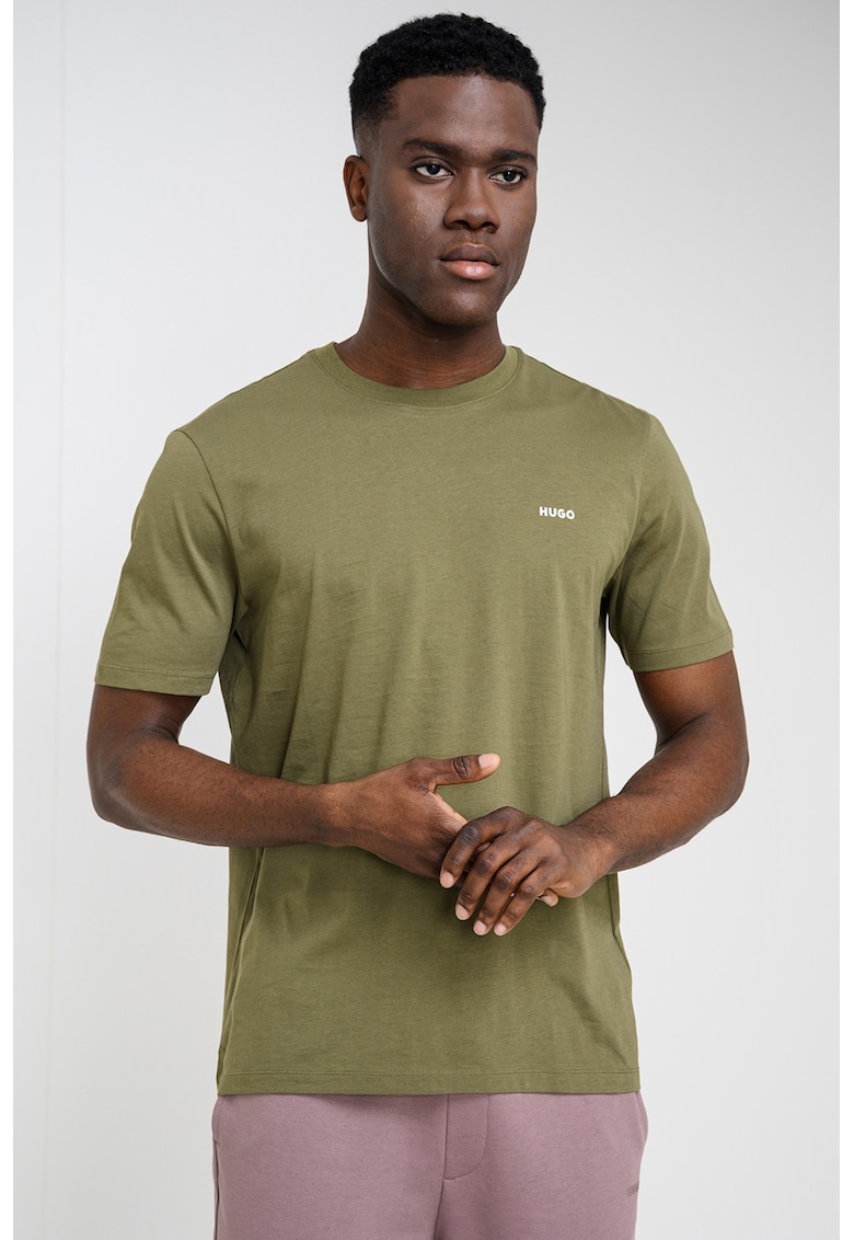 Tricou din bumbac Dero - Kaki inchis