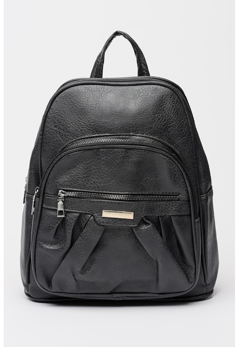 Rucsac de piele ecologica cu buzunare cu fermoar