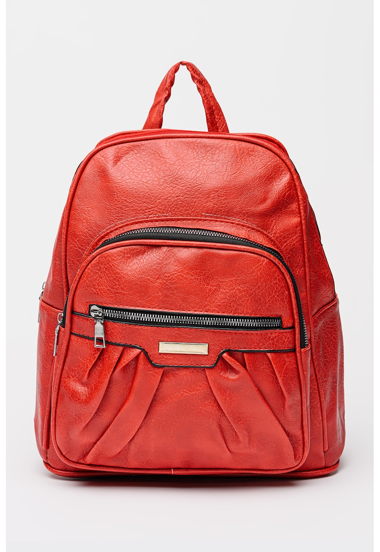 Rucsac de piele ecologica cu buzunare cu fermoar