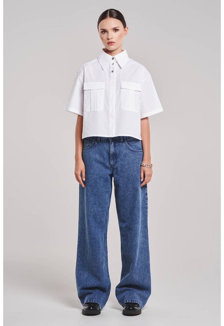 Camasa de dama alba cu guler - Alb