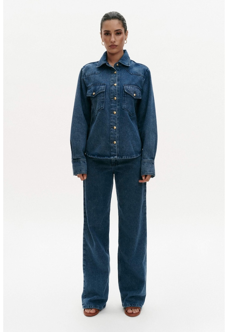 Camasa de dama din denim - Albastru