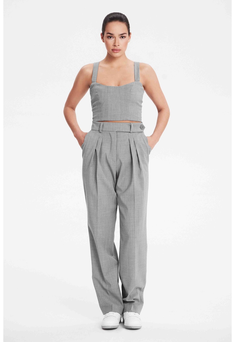 Top de dama pe bretele - Gri - Gri