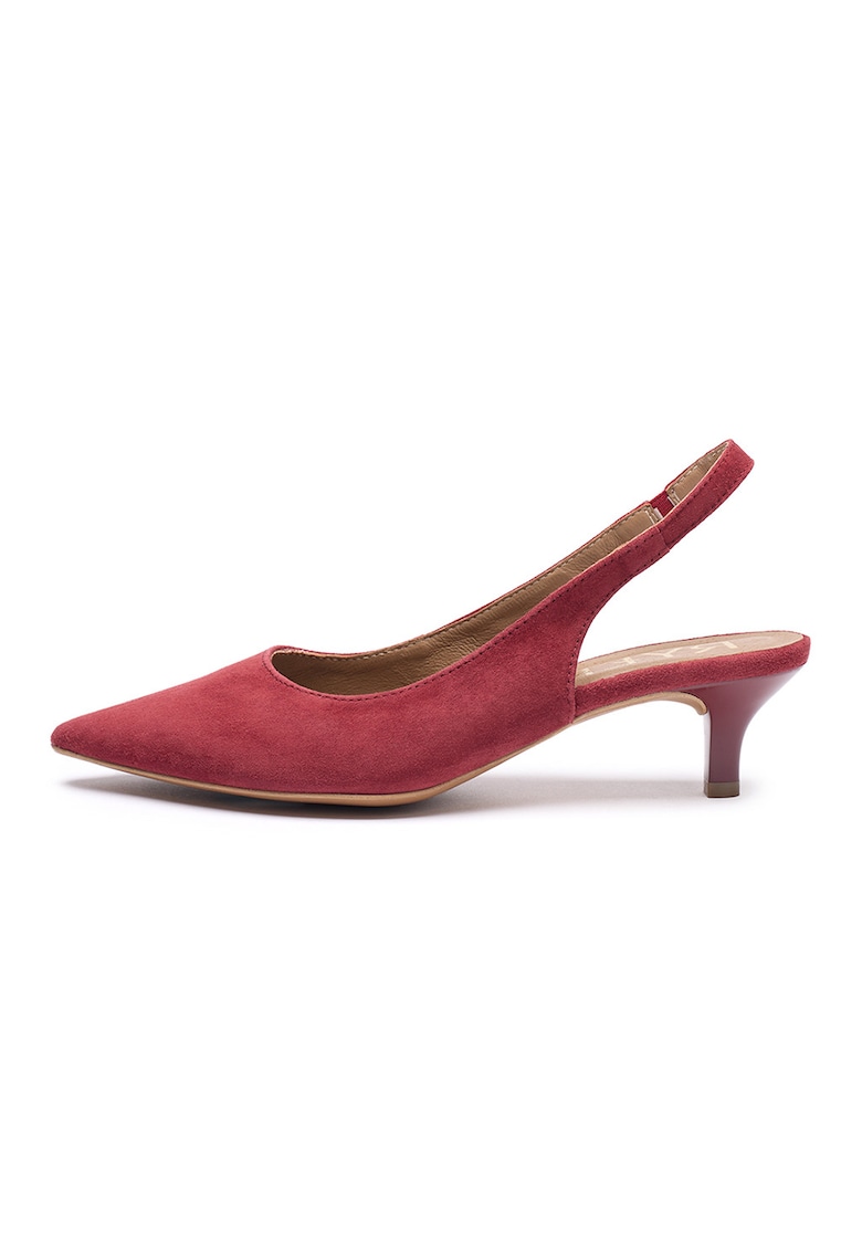 Pantofi slingback de piele Sarah - Visiniu