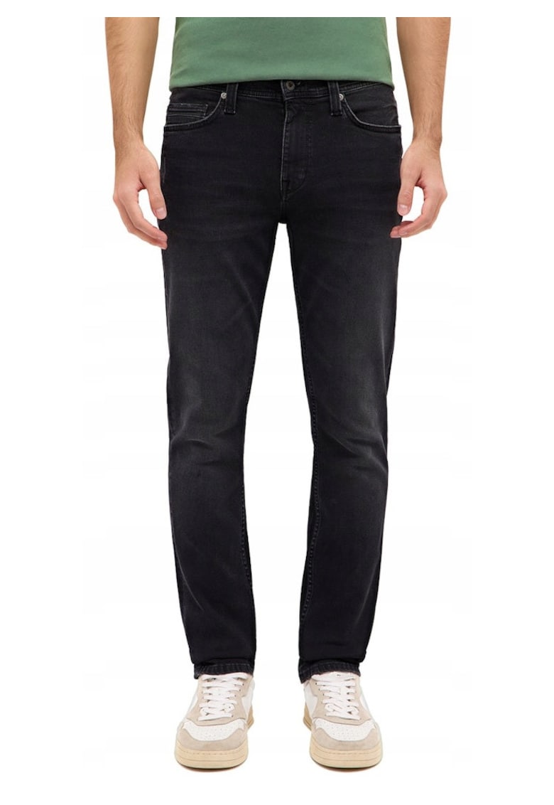 Blugi Barbati - Vegas Slim - Slim Fit - Talie Medie - Fermoar - Lungi - 5 Buzunare - Bumbac - Elastan - W32-L32 US - Negru