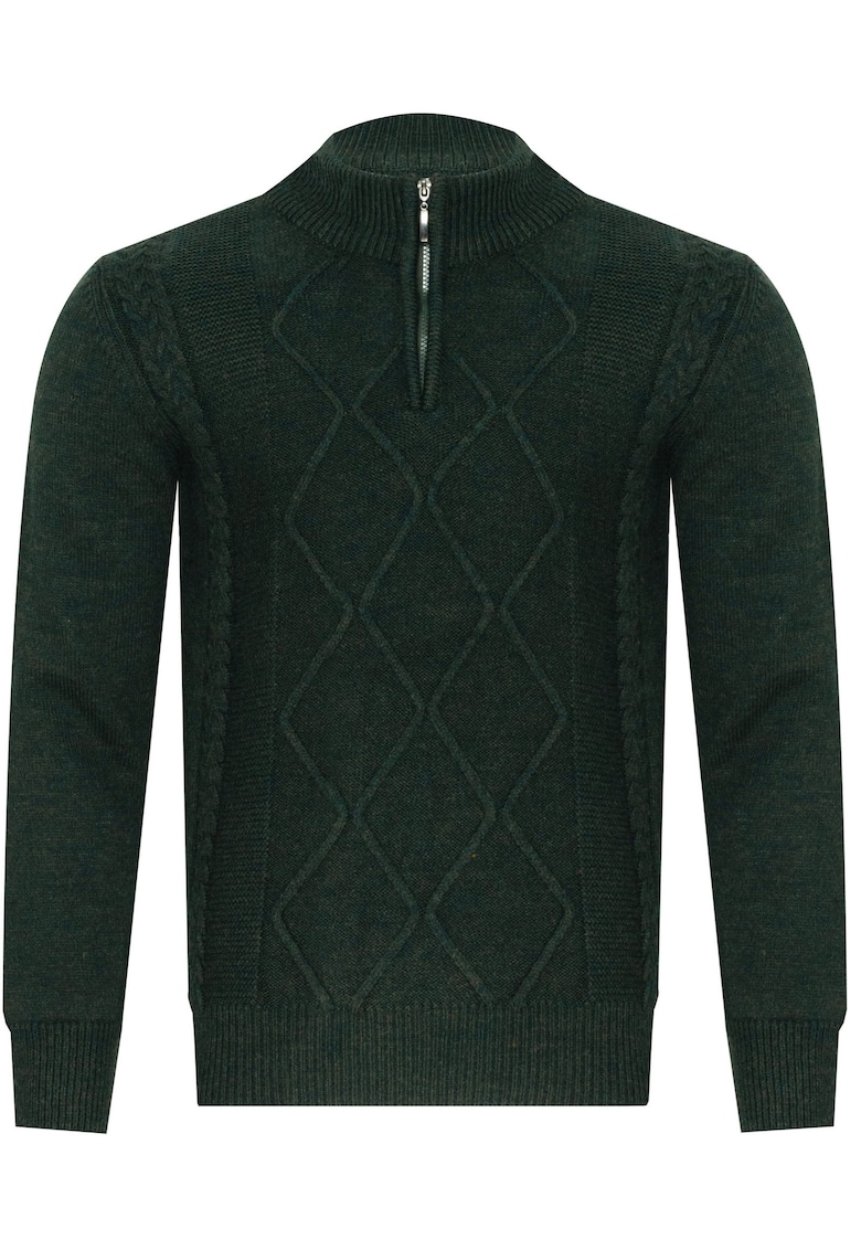 Pulover barbati verde inchis - lana\acril
