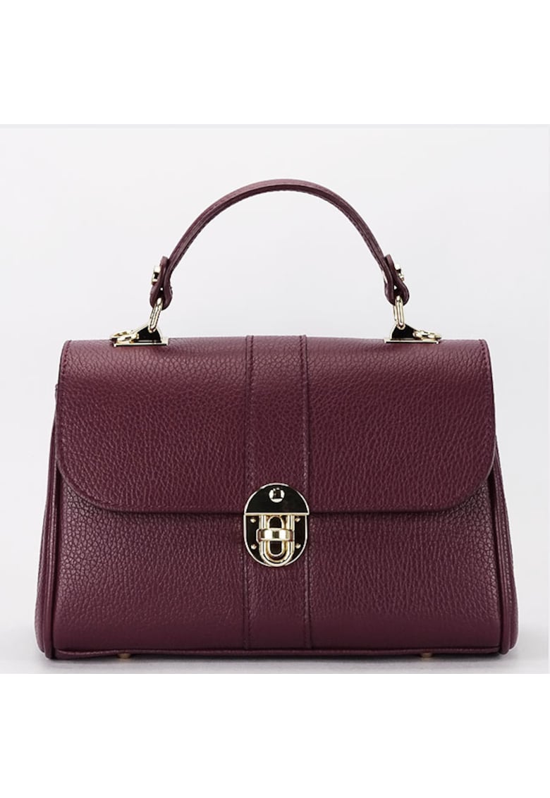 Geanta bej taupe din piele naturala 1724 132 Bej taupe - Bordeaux - 15x25x12