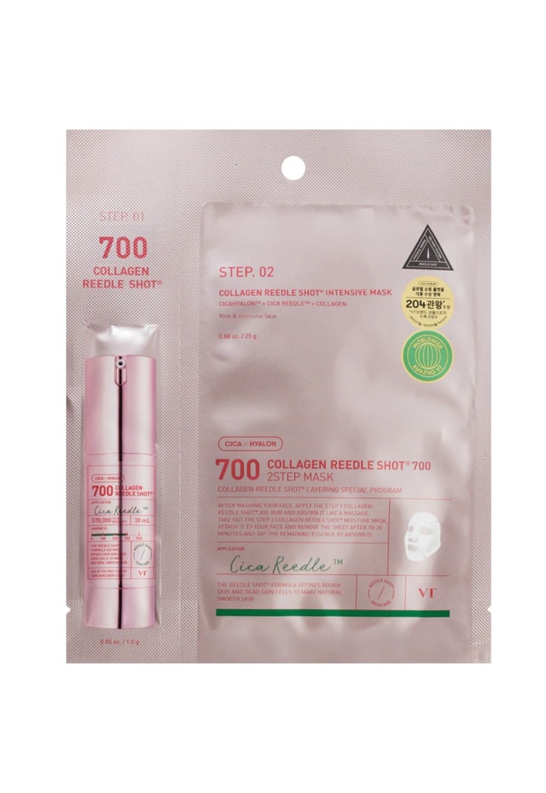 Masca de fata Reedle Shot - 2 etape - colagen triplu - elastina - 1 - 5 g + 27 g - pentru ten matur