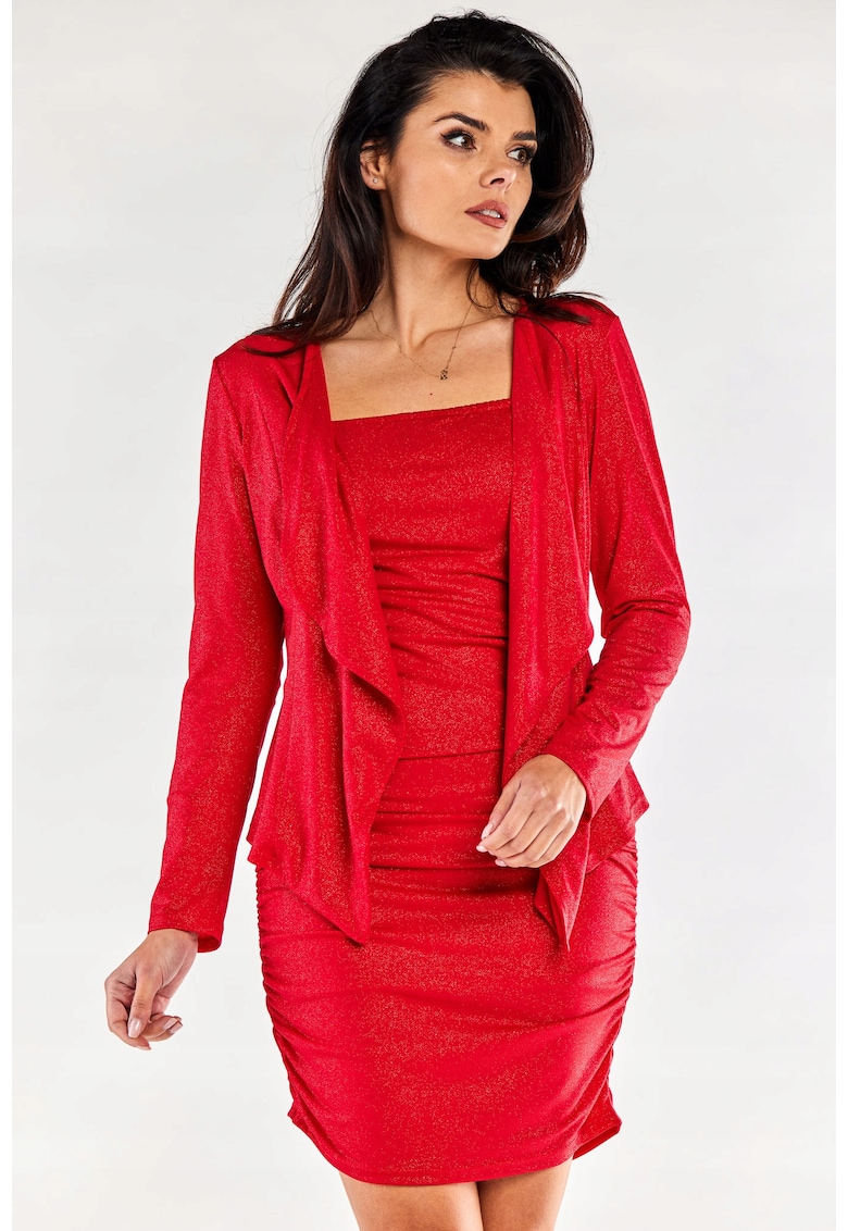 Cardigan femei - roșu - Rosu