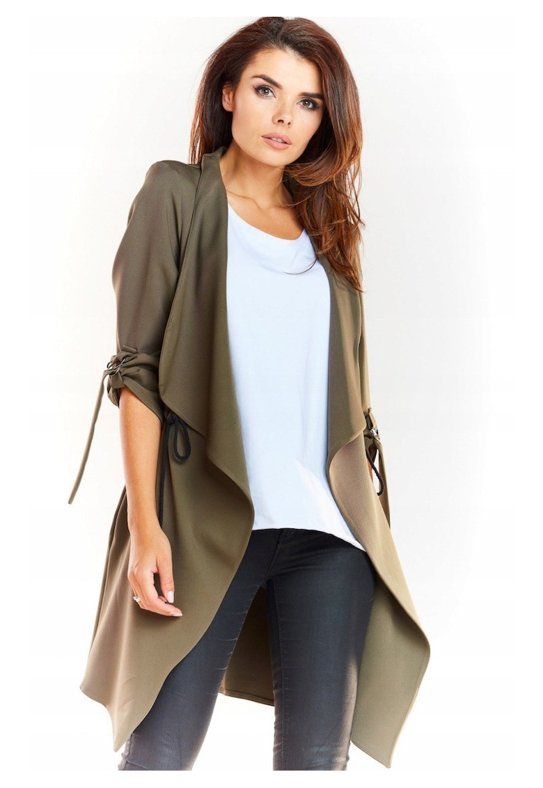 Cardigan Lejer Femei - Kaki - L/XL - 95% Poliester - 5% Elastan