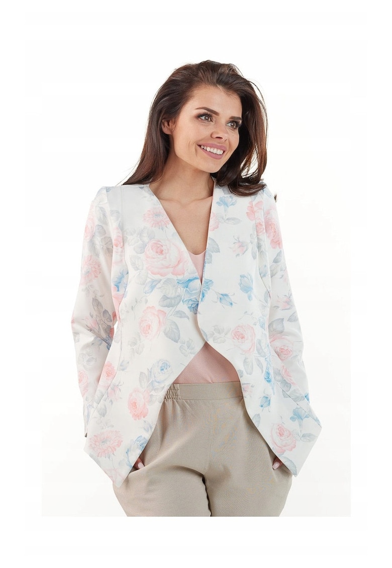 Cardigan Lejer Femei - Floral - Pastel - Marimea