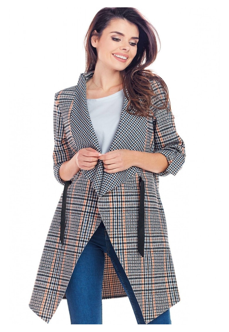 Sacou Lejer - S/M - maneci lungi - talie ajustabila - multicolor