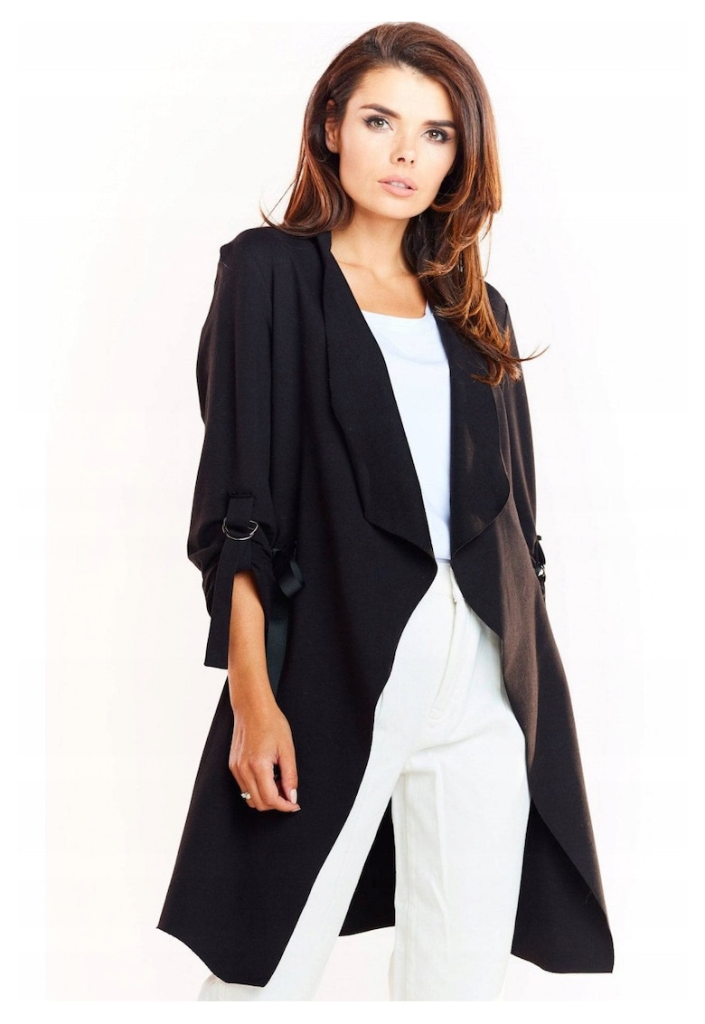 Cardigan femei - bumbac - negru - Negru