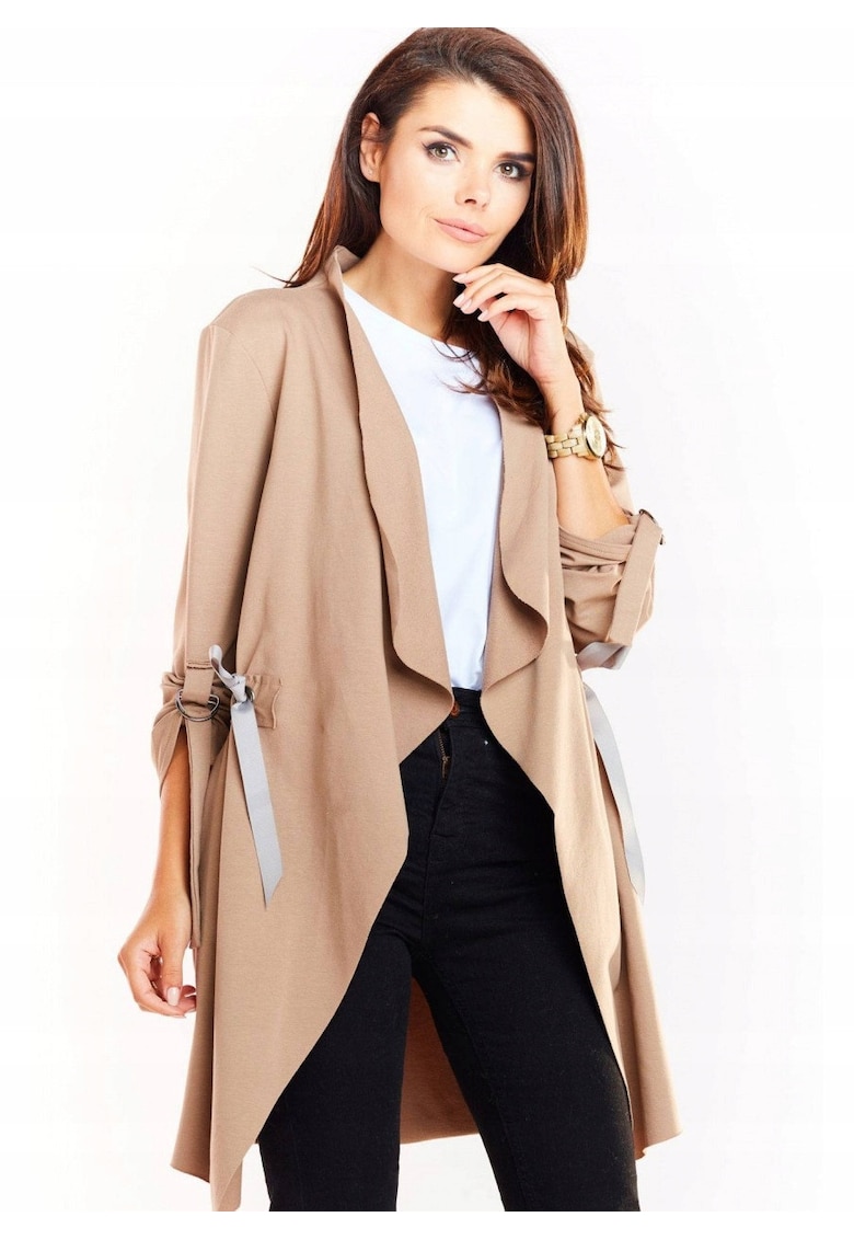 Cardigan femei - bumbac - bej - Bej