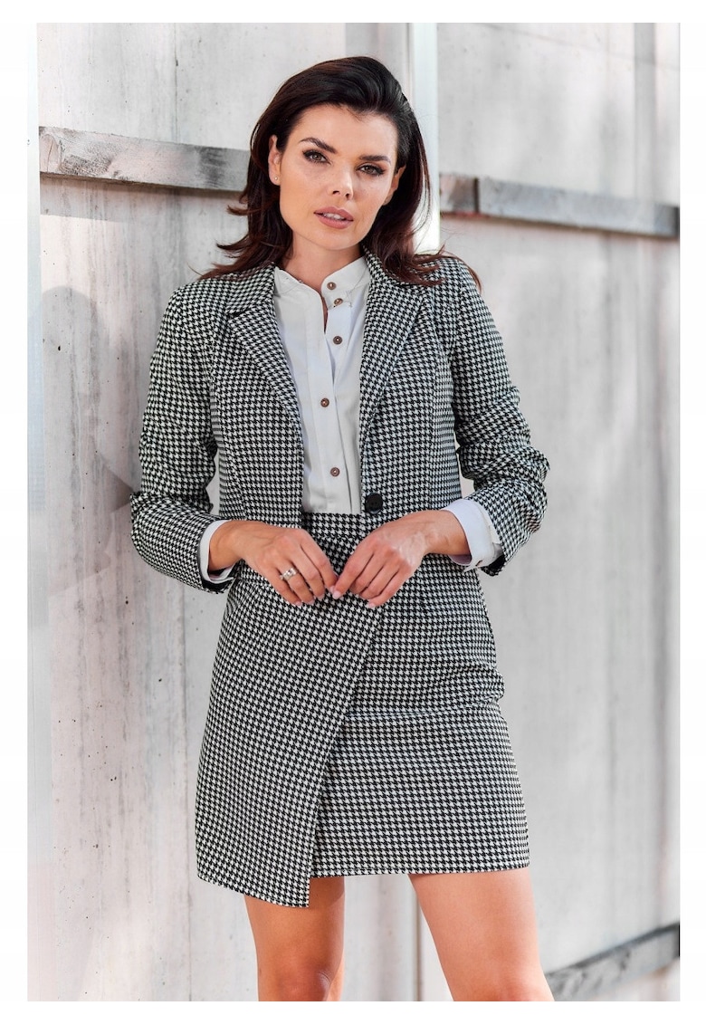 Sacou pentru femei - XL - negru - material poliester - croi minimalist