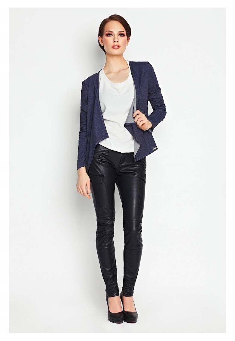 Sacou de dama - slim fit - albastru - Albastru inchis