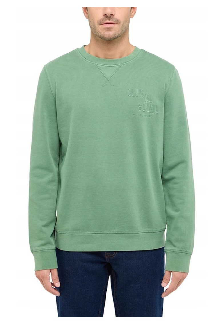 Hanorac Barbati - Clio - Regular Fit - Fara Gluga - Fara Fermoar - Maneci Lungi - Fara Buzunare - 100% Bumbac - M INTL - Verde