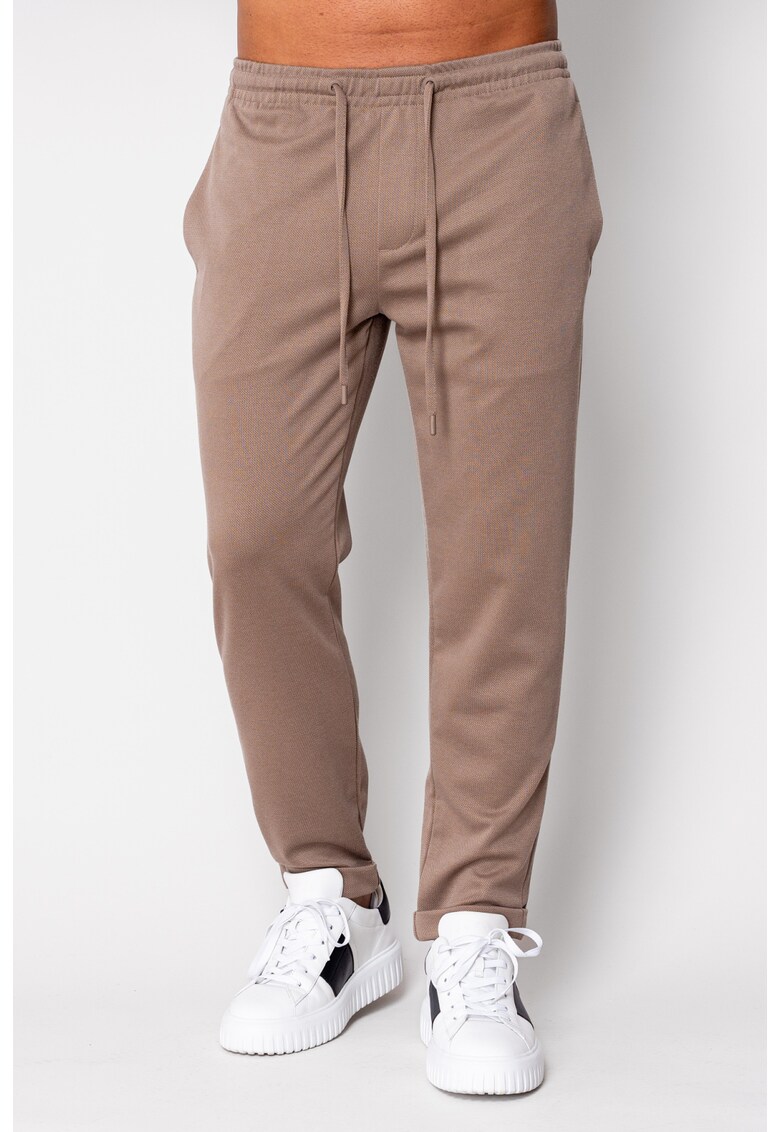 Pantalon lung cu snur Light Brown 19641 - Maro deschis