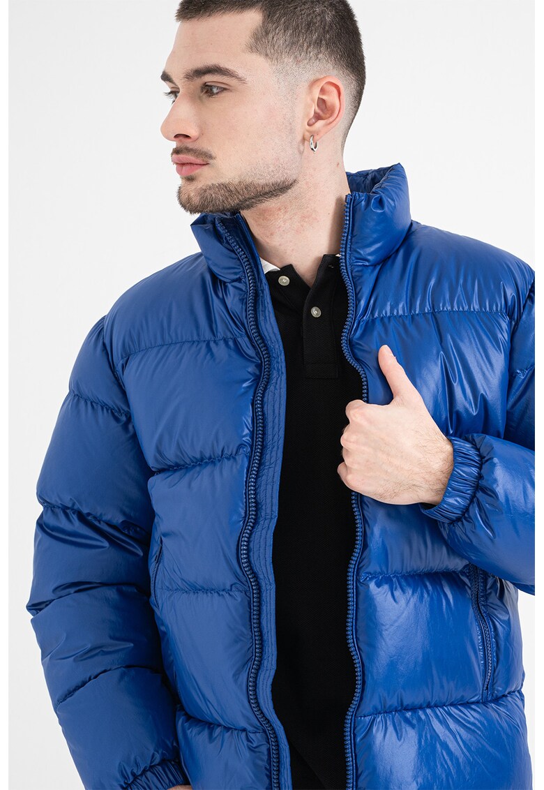 Geaca cu aspect matlasat - Albastru royal