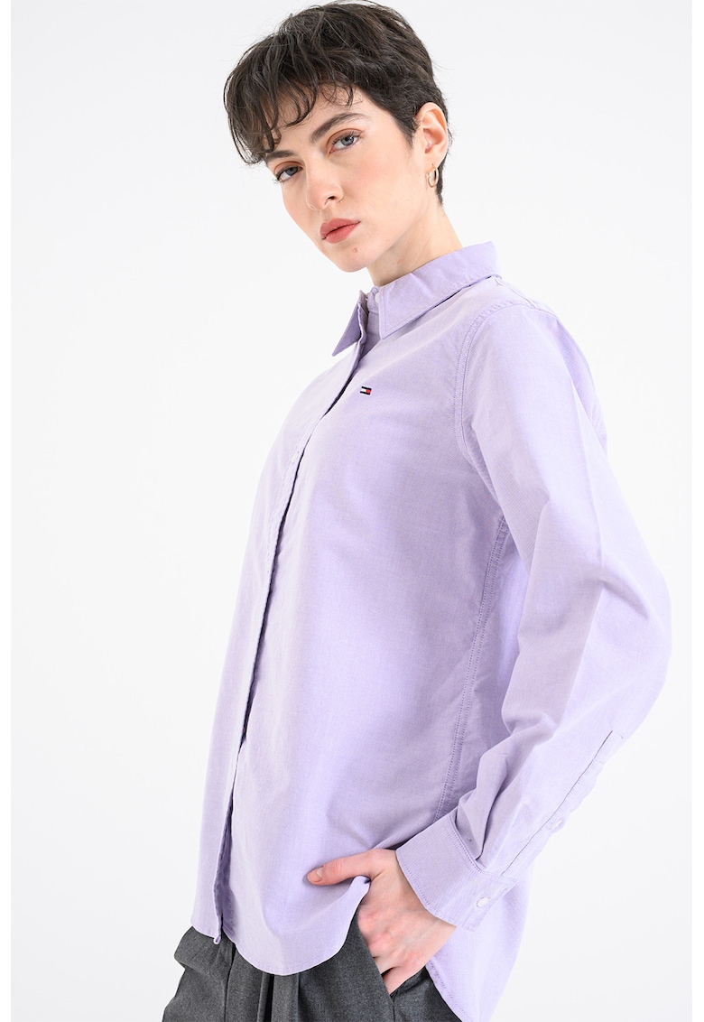 Camasa cu logo brodat discret - Lila