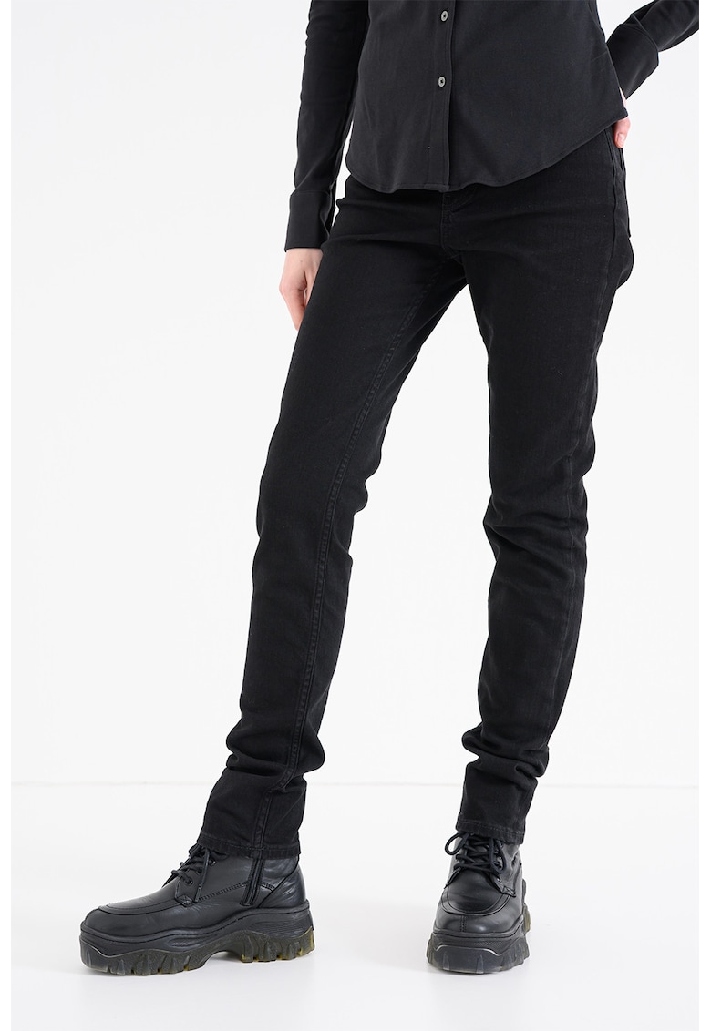 Blugi slim fit cu model cu 5 buzunare - Negru