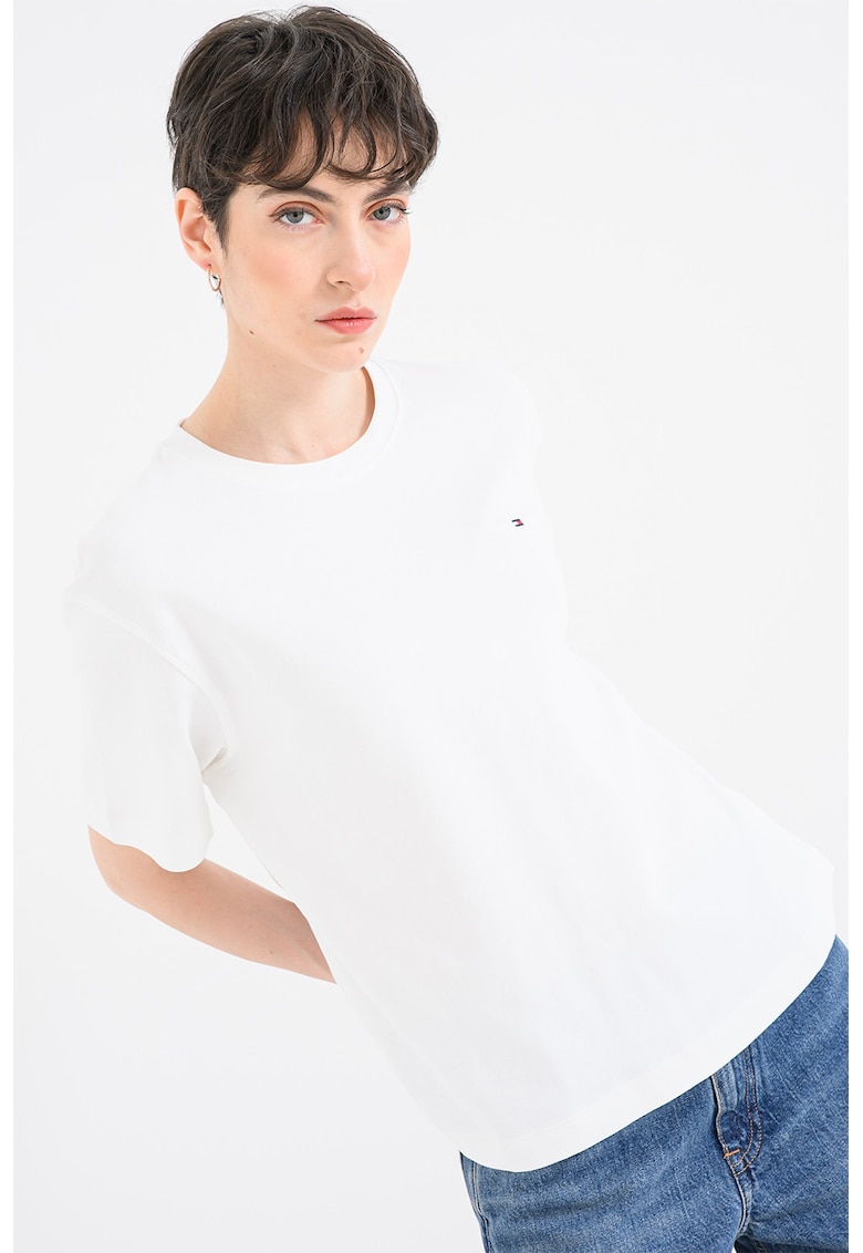 Tricou lejer din bumbac - Alb optic