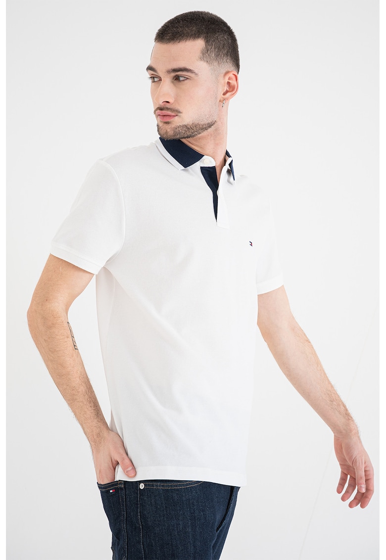 Tricou polo regular fit - Alb