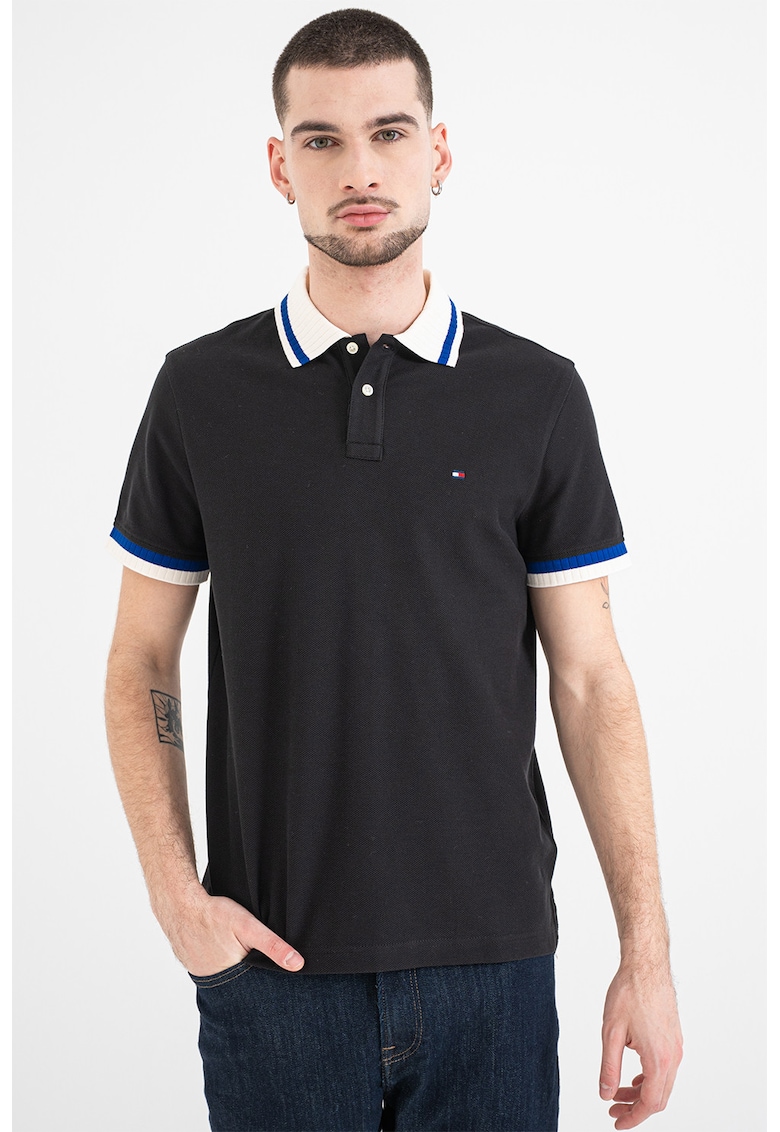 Tricou polo regular fit - Negru
