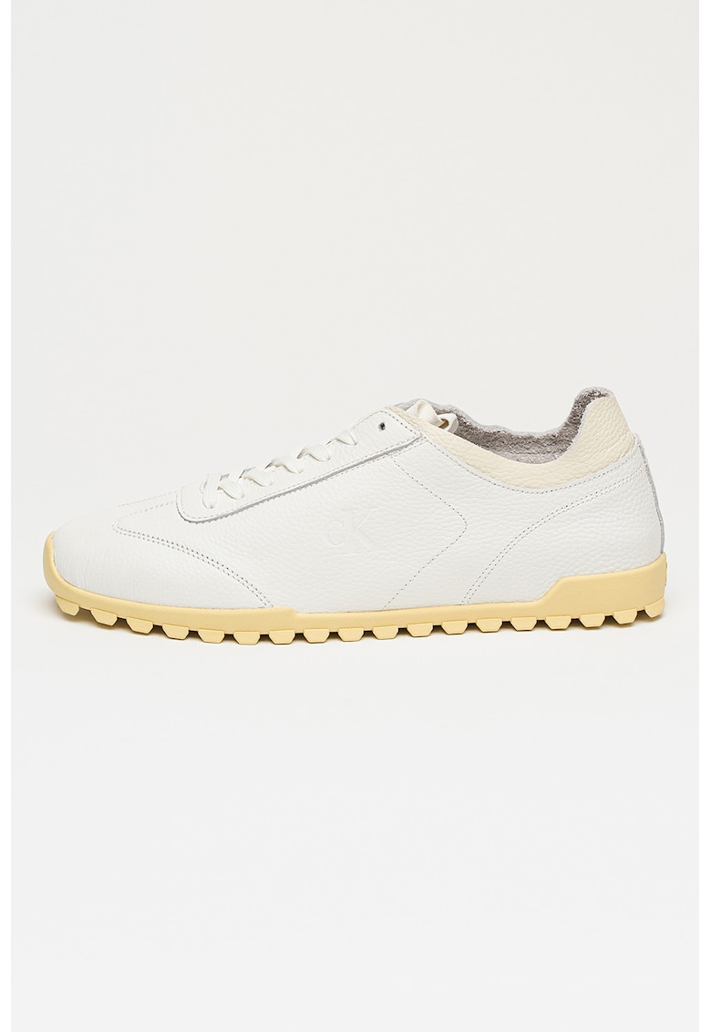 Pantofi sport cu garnituri din piele Runner - Alb