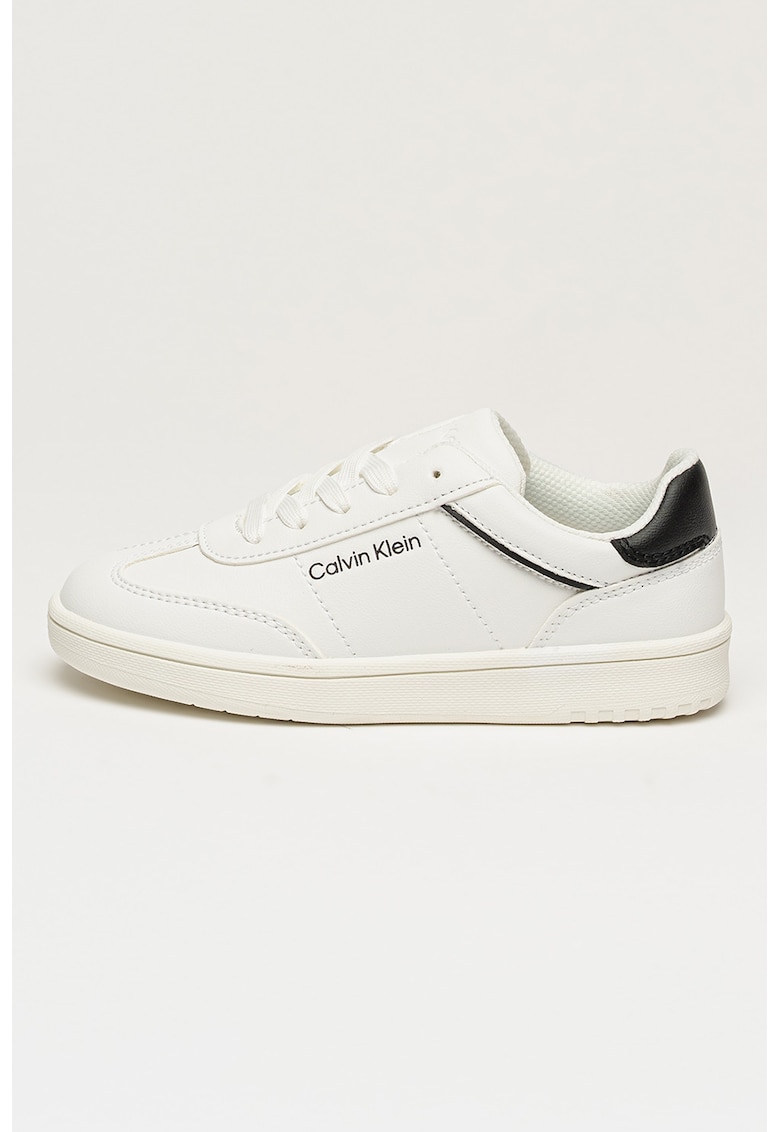 Pantofi sport low-cut din piele ecologica - Alb