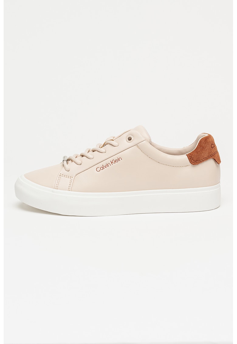 Pantofi sport cu talpa plata si varf rotund - Piersica