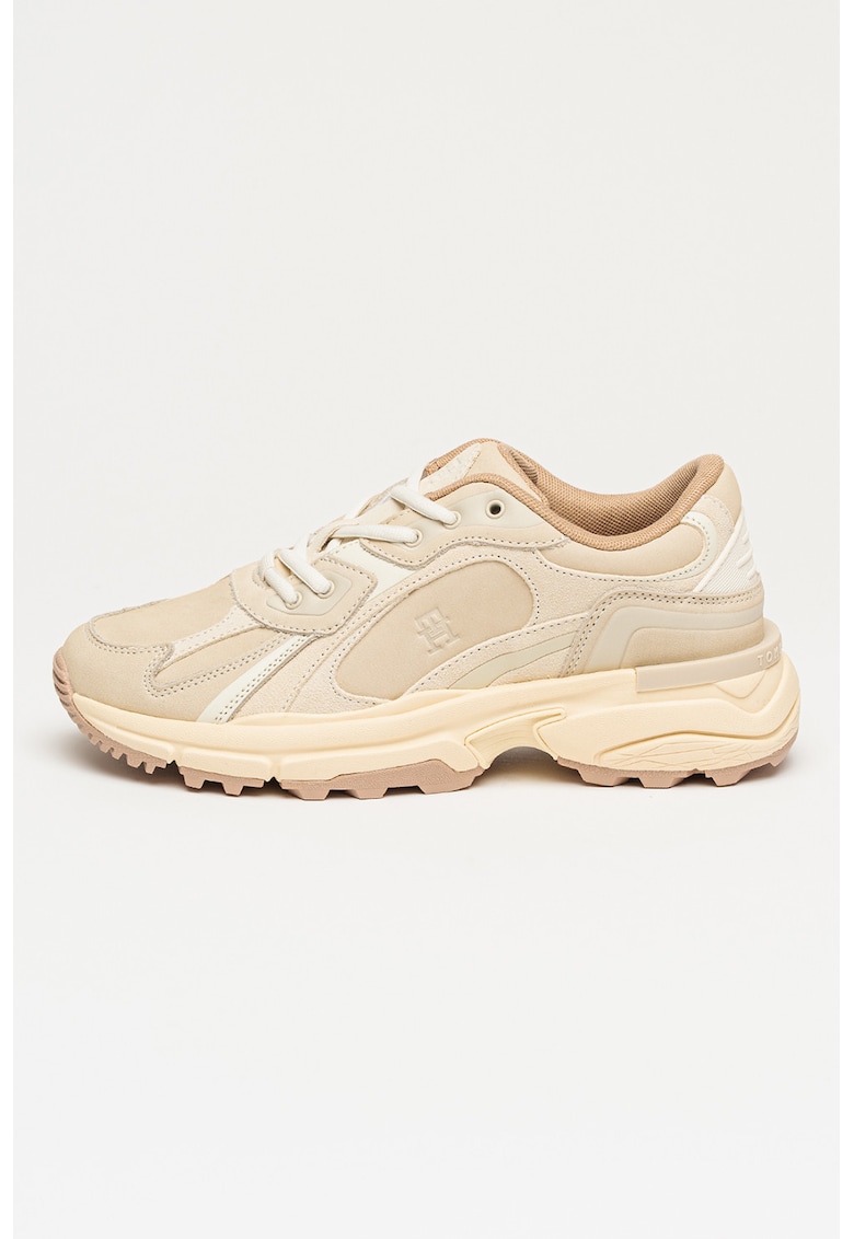 Pantofi sport cu detaliu logo Sporty Premium Runner - Bej