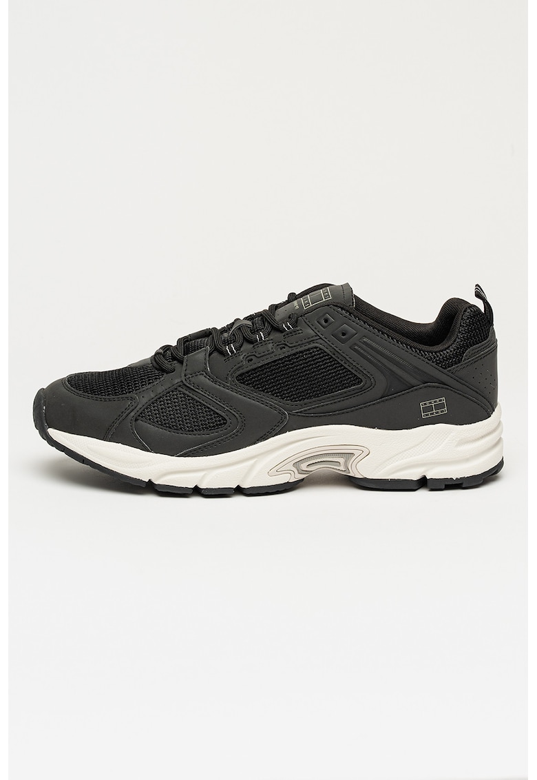 Pantofi sport cu insertii din plasa Archive '97 - Negru