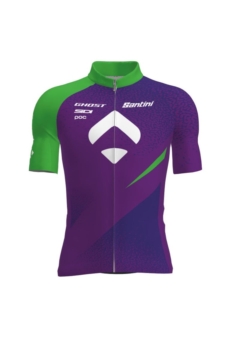 Tricou ciclism barbati Tono SportGuru Limited Edition - Verde/Mov