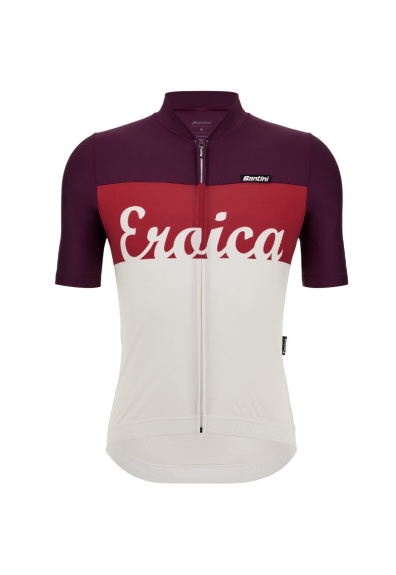 Tricou ciclism barbati Eroica Brina - Alb/Visiniu