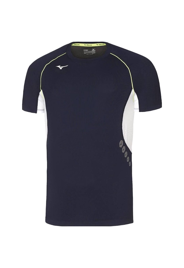 Tricou alergare barbati Premium - Alb/Bleumarin