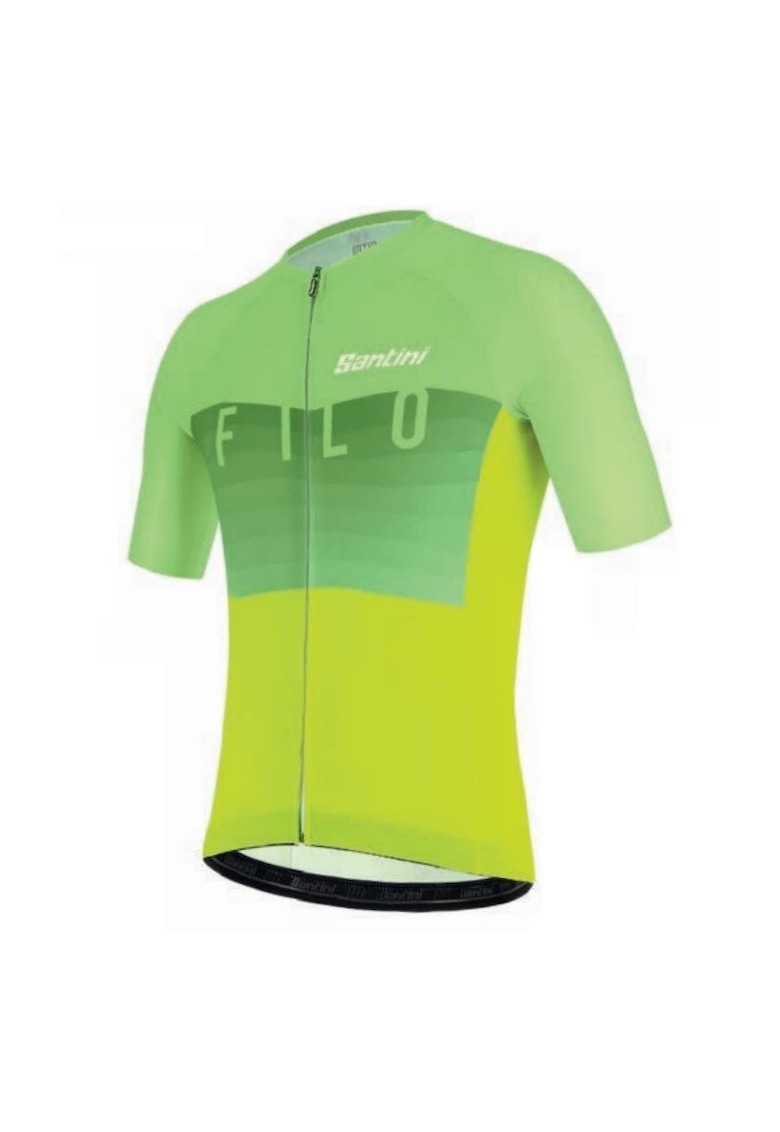 Tricou ciclism barbati Filo Raglan - Verde lime