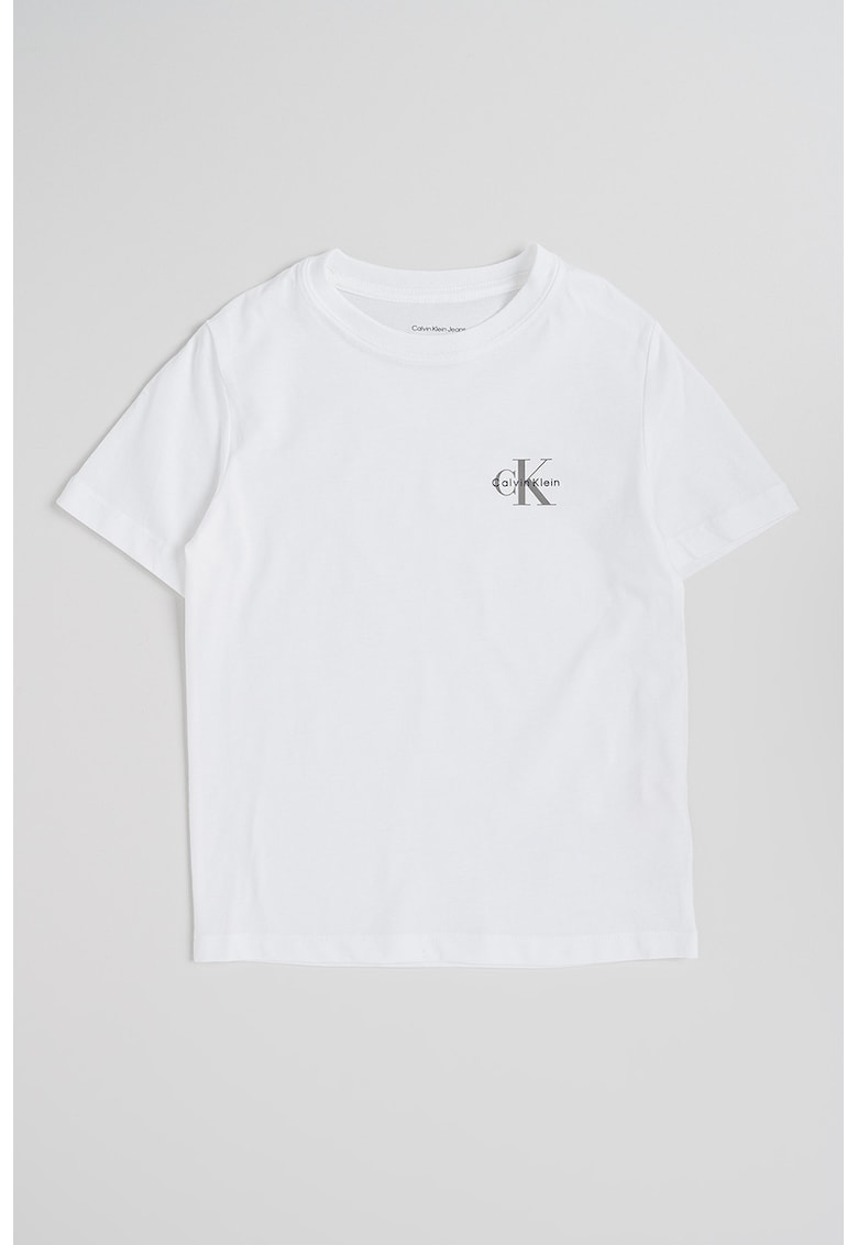 Tricou regular fit de bumbac cu logo - Alb