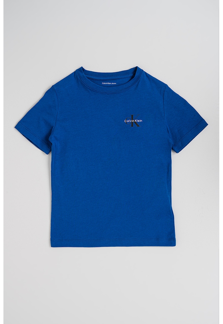 Tricou regular fit de bumbac cu logo - Albastru royal