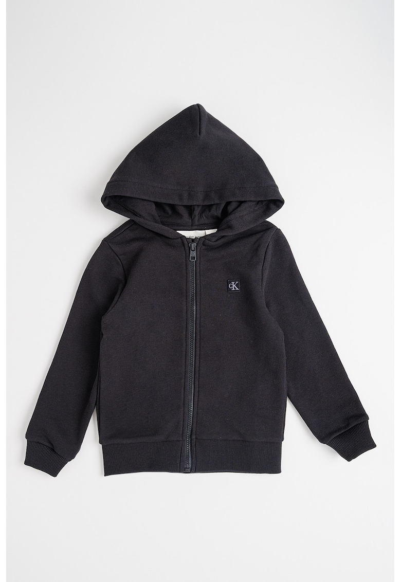 Hanorac lejer cu fermoar - Negru