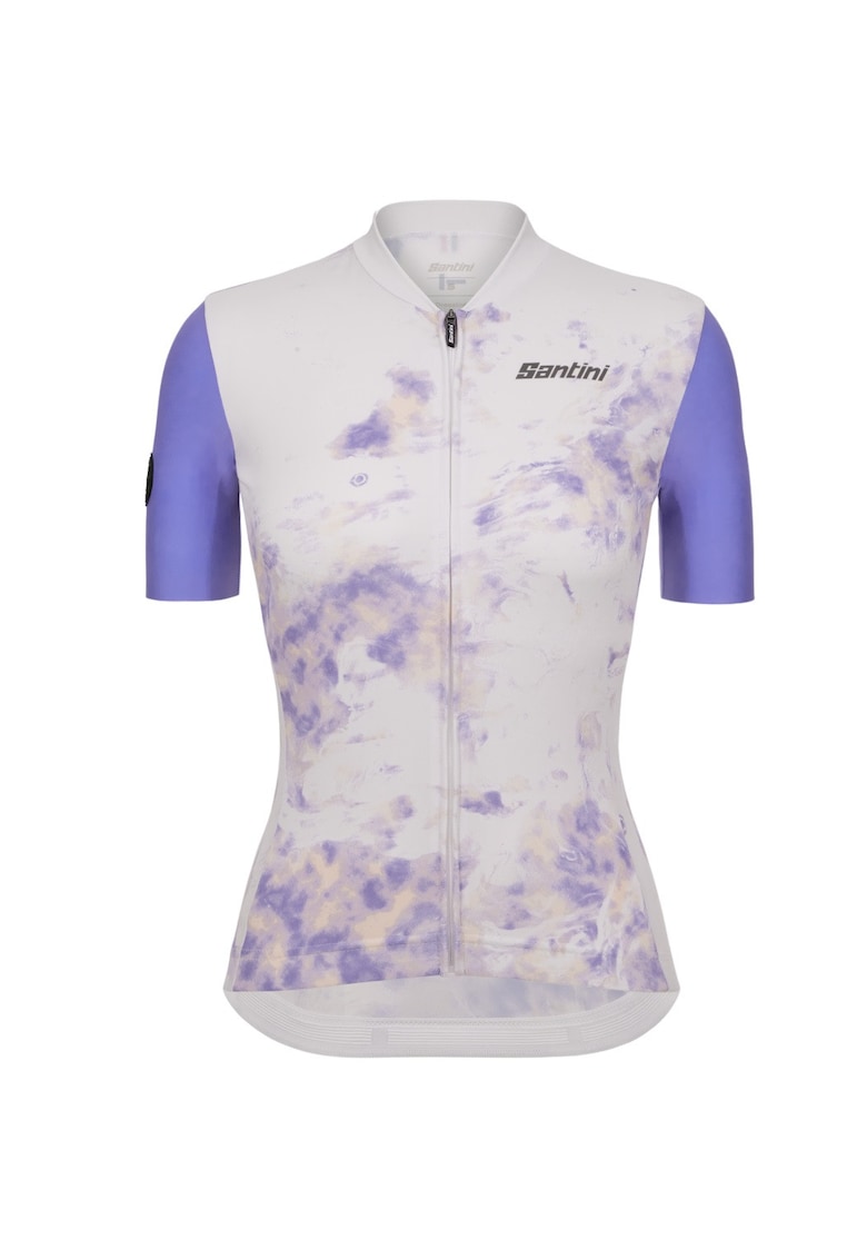 Tricou ciclism dama Marble - Alb/Mov