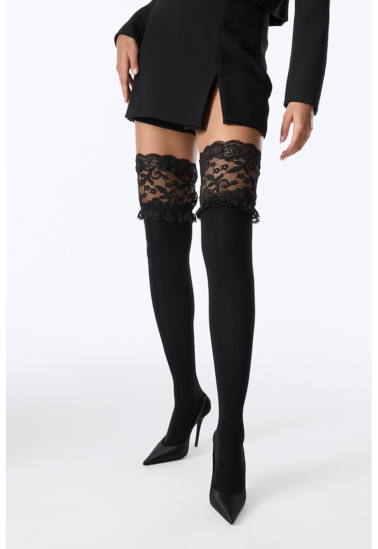 Sosete inalte pana la genunchi - Negru