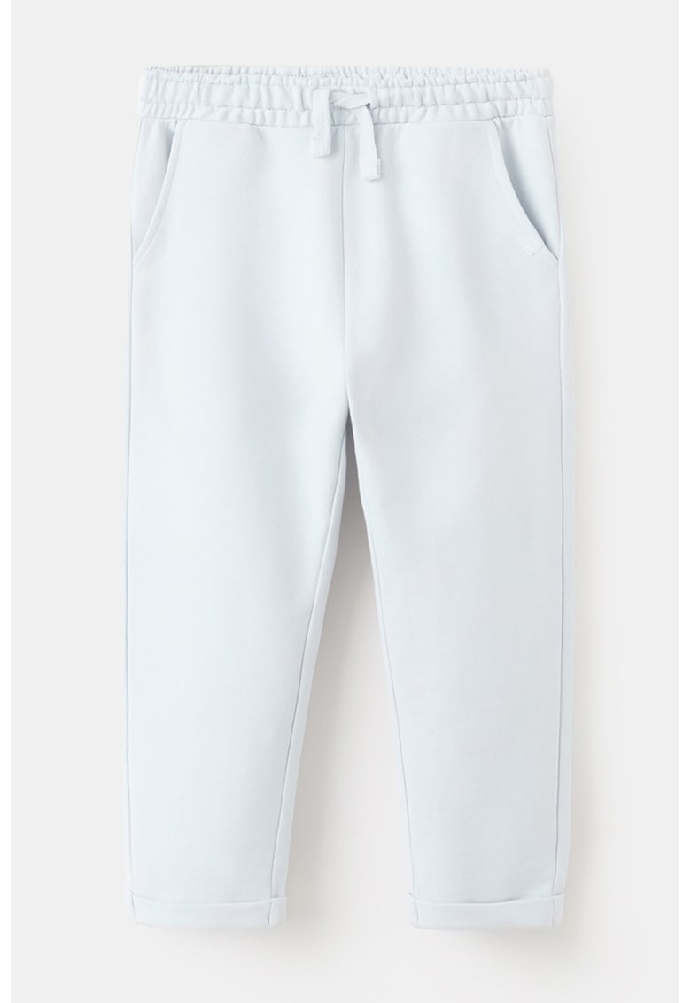 Pantaloni de trening din bumbac cu croiala conica - Albastru glaciar