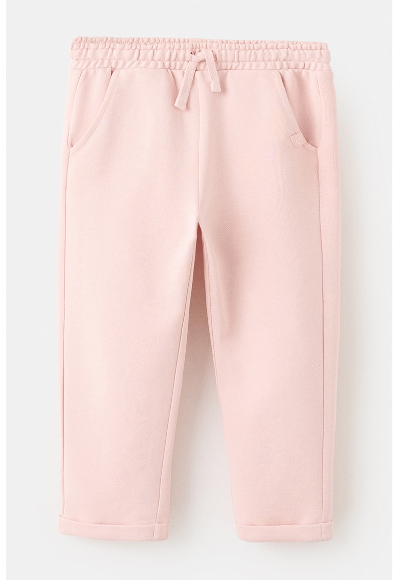 Pantaloni de trening din bumbac cu croiala conica - Roz deschis